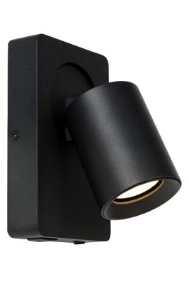 Lucide NIGEL - Bedlamp / Wandlamp - LED Dim to warm - GU10 - 1x5W 2200K/3000K - Met USB oplaadpunt - Zwart Lucide NIGEL - Bedlamp / Wandlamp - LED Dim to warm - GU10 - 1x5W 2200K/3000K - Met USB oplaadpunt - Zwart