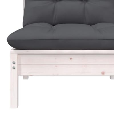 5-delige Loungeset met kussens massief grenenhout - thumbnail