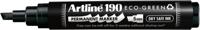 Permanent marker artline 190 eco schuin 2-5mm zw | 12 stuks - thumbnail