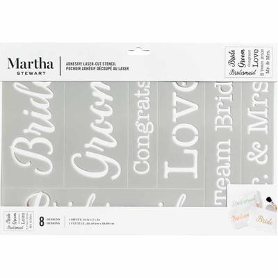 Martha Stewart • zelfklevend stencil bruiloft zinnen x1