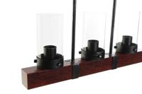 Plafondlamp DKD Home Decor Kristal Zwart Bruin Aluminium (50 x 8 x 21 cm) - thumbnail