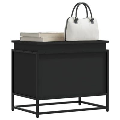 VidaXL Opbergbox met deksel 60x40x51,5 cm bewerkt hout zwart