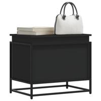 VidaXL Opbergbox met deksel 60x40x51,5 cm bewerkt hout zwart - thumbnail
