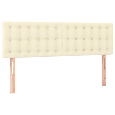 Hoofdborden 2 st 72x5x78/88 cm kunstleer crmekleurig