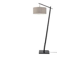 GOOD&MOJO Vloerlamp 'Andes' Bamboe en Eco linnen, 176cm, kleur Dark Linen - thumbnail