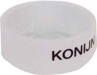 Konijnen eetbak steen wit 12cm - thumbnail