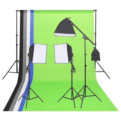 VidaXL Fotostudioverlichtingsset met achtergronden en reflector