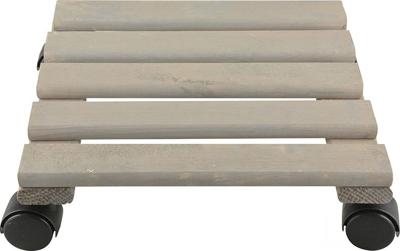 Esschert Design plantentrolley vierkant hout 29 cm grijs