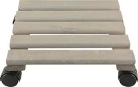 Esschert Design plantentrolley vierkant hout 29 cm grijs - thumbnail