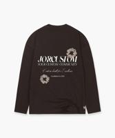 Jorcustom Flowers Longsleeve T-Shirt Heren Bruin - Maat S - Kleur: Bruin | Soccerfanshop - thumbnail