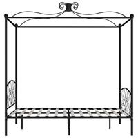 Hemelbedframe metaal zwart 120x200 cm - thumbnail