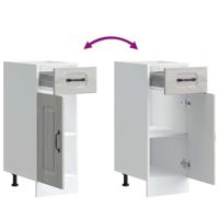 Keuken onderkast Kalmar bewerkt hout grijs sonoma eiken - thumbnail