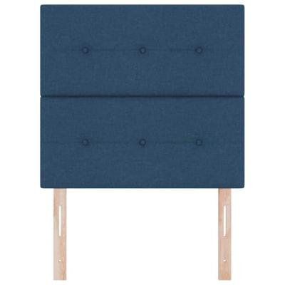 LED Hoofdbord met LED-striplichten Blauw 90 cm Polyester