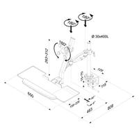 Neomounts fpma-d1020keyb lcd bureausteun - thumbnail