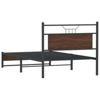 Bedframe zonder matras 107x203 cm spaanplaat bruin eikenkleurig - thumbnail