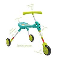 The Bugs Scuttlebug xl splodge loopfiets met 3 wielen junior turquoise/groen - thumbnail