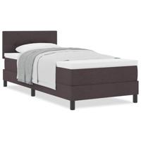 Boxspringbed met matras met matras Donkerbruin 80 x 200 cm Stof - thumbnail
