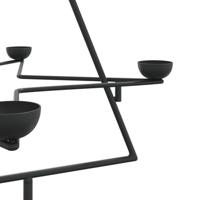 Kerstdecoratie kerstboom 75 cm metaal zwart - thumbnail