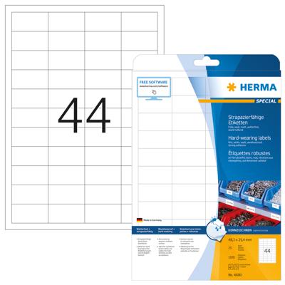 Etiket herma 4690 a4 48.3x25.4mm wit 1100st