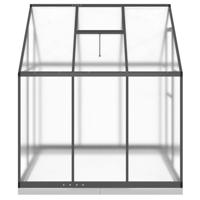 Tuinkas met basisframe 169x169x202 cm aluminium antracietkleur - thumbnail