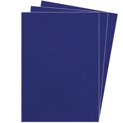 Fellowes omslagen, ft A4, karton lederlook, 250 micron, pak van 25 stuks, blauw