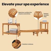 VidaXL Hottub omgeving half-rond bruin 272 x 120 x 55,5 cm - thumbnail