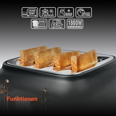 Muse MS-131 BC Broodrooster Toastfunctie Zwart