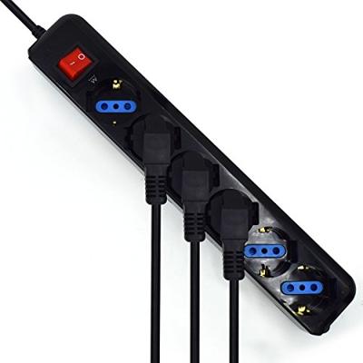 Stopcontactenstrip 6 Tomas met Interruptor Ewent EW3925 Schuko Zwart