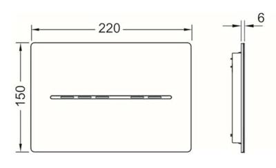 Bedieningsplaat Elektronisch TECE Solid Met Handsfree Bediening 12V Net - Geborsteld RVS - Anti-Fingerprint TECE Bedieningsplaat Elektronisch TECE Solid Met Handsfree Bediening 12V Net - Geborsteld RVS - Anti-Fingerprint TECE