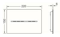 Bedieningsplaat Elektronisch TECE Solid Met Handsfree Bediening 12V Net - Geborsteld RVS - Anti-Fingerprint TECE - thumbnail