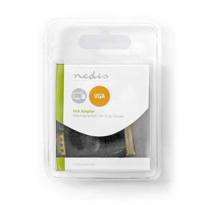 VGA - DVI-Adapter | VGA Male - DVI-I 24+5-Pins Female | Zwart [CCGB32901BK]