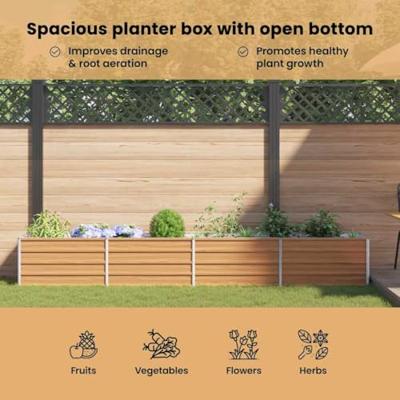 Verhoogde plantenbak Licht Bruin 320 x 40 x 45 cm
