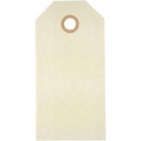 Creativ Company Manilla-labels, afm 5x10 cm, 250 gr, crème, 20 stuk/ 1 doos - thumbnail