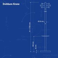 Maul Staande kapstok 9406090 MAULgrando Aantal haken: 16 (Ø x h) 36.5 cm x 175 cm Staal Zwart 1 stuk(s) - thumbnail