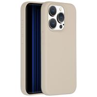 Accezz Liquid Silicone Backcover met MagSafe iPhone 15 Pro Telefoonhoesje Grijs - thumbnail