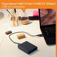 WD My Passport 4 TB Externe harde schijf (2,5 inch) USB-A 3.2 Gen 1 Zwart WDBPKJ0040BBK-WESN - thumbnail