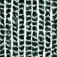 VidaXL Vliegengordijn 56x185 cm chenille groen en wit - thumbnail