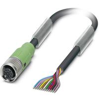 Phoenix Contact 1554856 Sensor/actuator connector, geassembleerd M12 Aantal polen (sensoren): 12 Bus, recht 1.50 m 1 stuk(s) - thumbnail