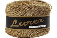 Lurex glitter garen, l: 160 m, goud, 25 gr/ 1 bol - thumbnail
