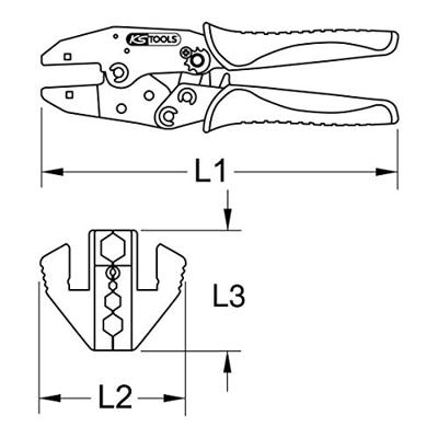 KS Tools 115.1445 1151445 Krimptang 1.72 tot 8.23 mm²