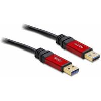 Delock 82744 USB 3.2 Gen 1 Kabel Type-A male naar Type-A male 1 m metaal - thumbnail