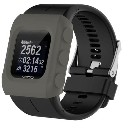 Effen kleur silicone horloge beschermende case voor POLAR V800 (grijs)