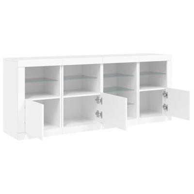 Dressoir met LED-verlichting 164x37x67 cm wit