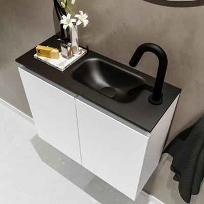 MONDIAZ TURE 60cm toiletmeubel talc. EDEN wastafel urban rechts 1 kraangat