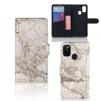 Samsung Galaxy M21 | M30s | Bookcase | Marmer Beige - thumbnail