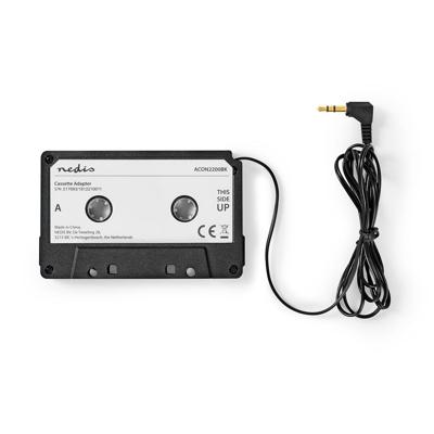 Cassette-adapter | 3,5 mm Mannelijk | Zwart Cassette-adapter | 3,5 mm Mannelijk | Zwart