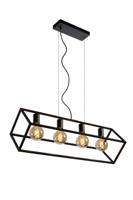 Lucide FABIAN - Hanglamp - 4xE27 - Zwart - thumbnail
