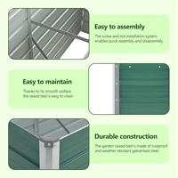 Plantenbak verhoogd 160x40x77 cm gegalvaniseerd staal groen - thumbnail