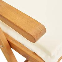 Tuinstoelen 2 st verstelbaar massief acaciahout bruin - thumbnail