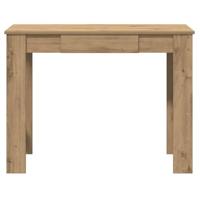 Bureau 100x45x75 cm bewerkt hout artisanaal eikenkleur - thumbnail